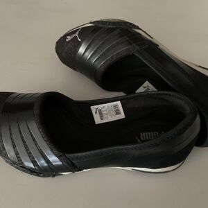 Black/Black Drizzle Puma Asha Alt 2 Ballet Flats Slip On Shoes sz 9